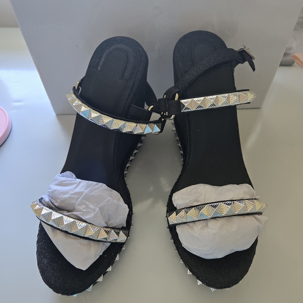 Studded Black Sandals